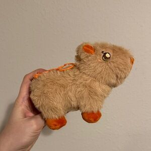 [missing accessory] small keychain orange pumpkin capybara plush